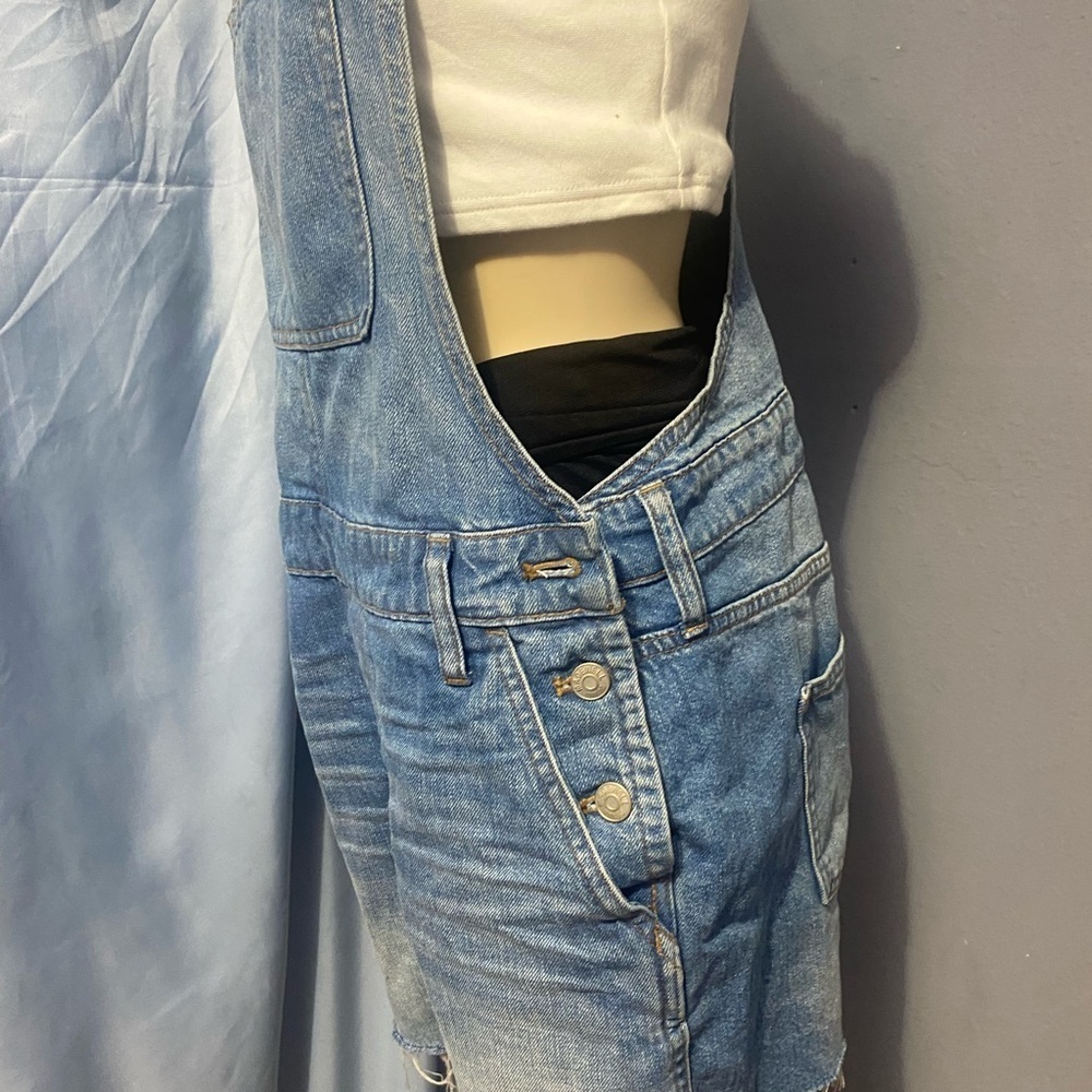 Madewell Blue Denim Overalls Classic Style - Picture 4 of 12
